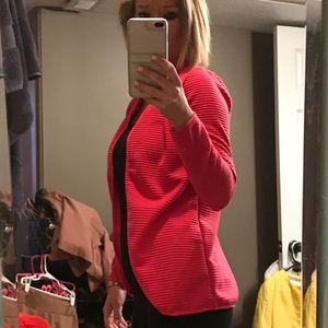 Hot pink cardigan very cute!